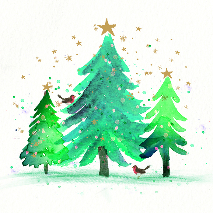 cg watercolour tree